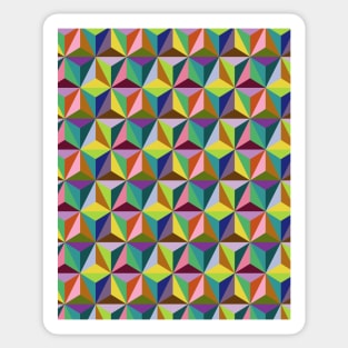 Colorful Geometric Triangles Pattern Sticker